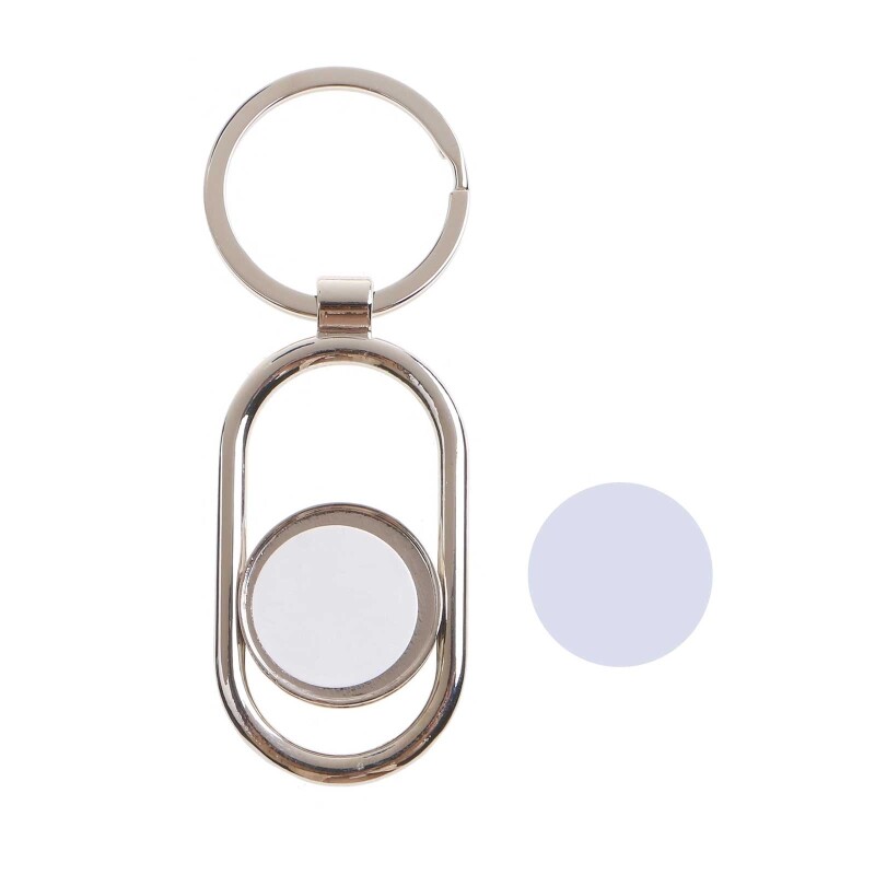 Creative Blank Thermal Transfer Keychain Accessories Active Core Double Sided Heat Transfer Keychain Ornaments Gifts