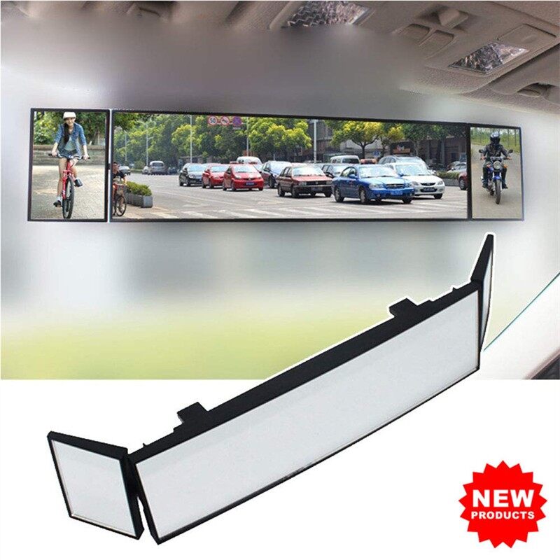 U-Tech Car Truck Wide Angle Auxiliary Large Vision Interior Rear View Convex Mirror Blind Spot Blindspot Clip On Rear Seat