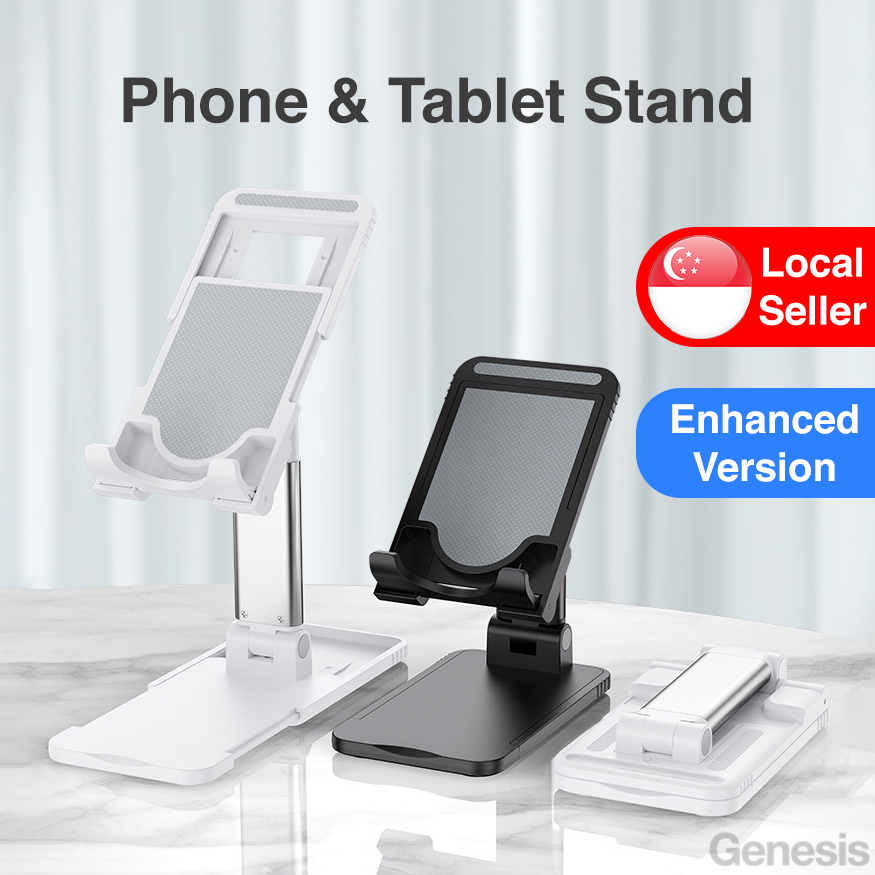 Genesis Phone Stand Holder w Foldable & Adjustable, Portable for Universal Mobile Handphone Tablet