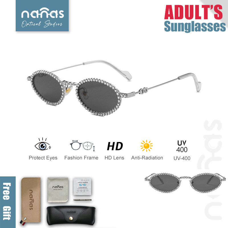 Nanas GM × JENNIE Co-branded Sunglasses for Women sale for Men/ Gentl Monster Diamond Design Oval Shades for Women for Men with UV Protection/ Sun Glasses for Unisex 5181