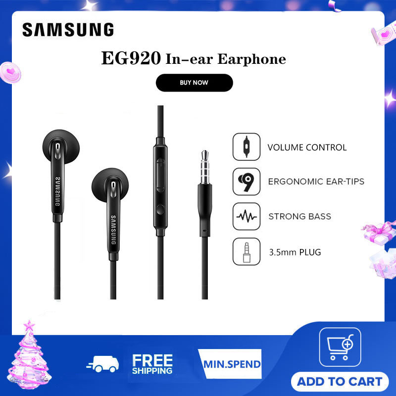 Samsung Earphone Original AKG EG920 bass In-ear Headphones 3.5mm Plug With Mic/Voice Control For S10 S9 S8 S7 S6 A30 A50 A70