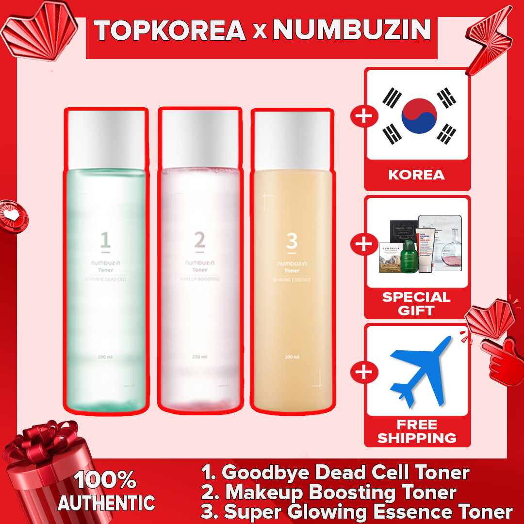 ★Numbuzin★ GOODBYE DEAD CELL TONER, MAKEUP BOOSTING TONER, SUPER GLOWING ESSENCE TONER 200ml / TOPKOREA / Shipping from korea