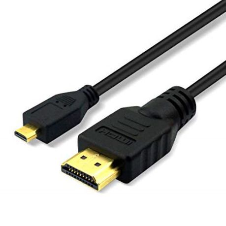 Micro HDMI to HDMI Cable 1.8M Gold Plated Connectors for HDTV, Phones, Camcorders & DVR