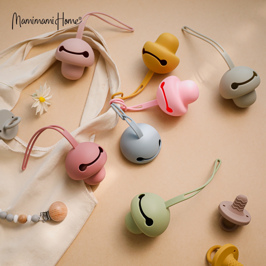 Mamimami Home Pacifier Case 1PC 100% Safe Silicone Materiral Smile-face Shape Baby Nursing Stuff