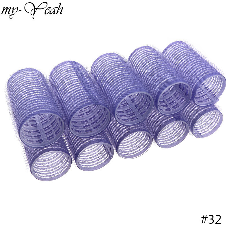 myyeah 10pcs/lot Self Grip Hair Rollers Magic Curlers DIY Home Use Hairdressing Roller Hair Styling Tool