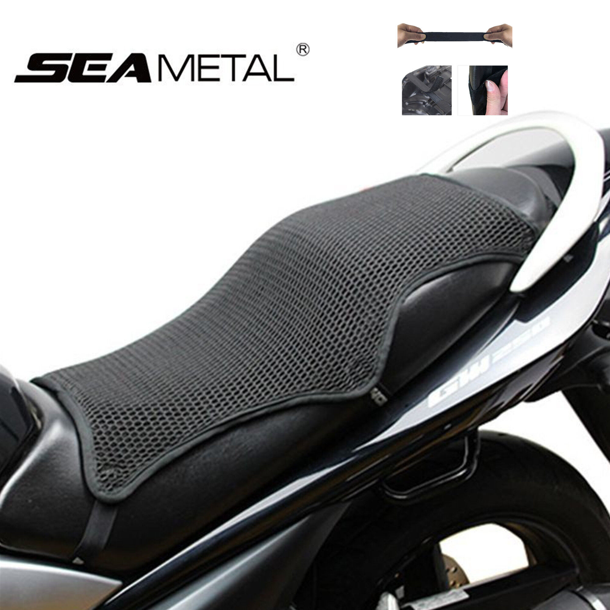 Universal Motorcycle Seat Cover Cushion Summer Breathable Cool Mesh 3D Flexible Motor Set Cover Accessories
